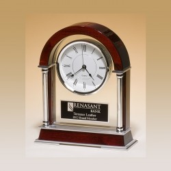 Rosewood Arch Mantle Clock
